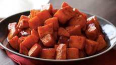 Patates douces rôties au miel et à la cannelle