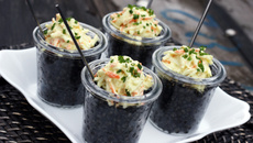 Verrines marines aux bâtonnets Saveur Coraya