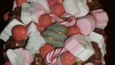 Bûche de Noël en bonbons