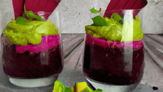 Verrine avocat betterave