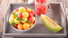 Duo de billes de melon et pastèque