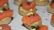 Canapés de saumon de Chavignol