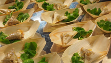 Bricks de Fourme aux crevettes et aux œufs de Saumon