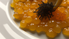 Caviar d'artichaut aux oranges confites