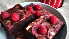 Brownie aux framboises