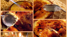 Crème brûlée pomme-chèvre