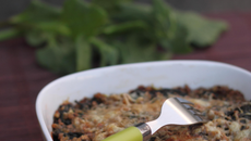 Gratin de tétragone à la crème d'épeautre et au comté