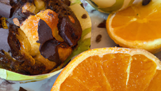 Muffins à l'orange et au chocolat