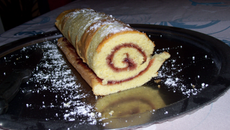 Gâteau roulée à la confiture 'couille du pape'