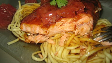 Cœur de saumon aux saveurs asiatiques et pamplemousse rose