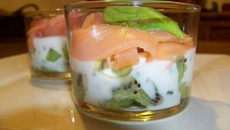 Verrine kiwi & saumon
