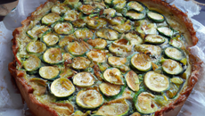 Tarte aux courgettes légère