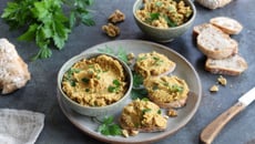 Rillettes végétariennes aux lentilles corail, Noix de Grenoble AOP et champignons