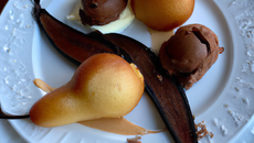 Poire choco et glace vanille