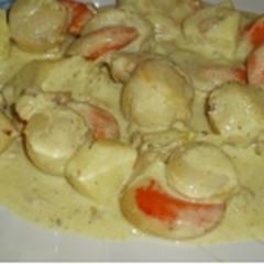 Recette Noix De Saint Jacques A La Creme Au Curry 750g