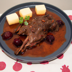 Gibelotte de lapin au vin rouge