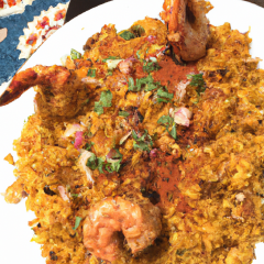 Biryani aux crevettes royales