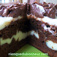 G teau aux deux chocolats et la cream cheese c ur de ricotta mascarpone citronn double gla age