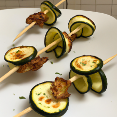 Brochettes courgettes-paneer - Recette