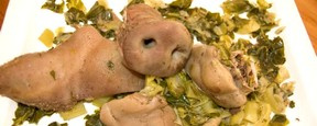 Museau et oreilles de porc à la paysanne