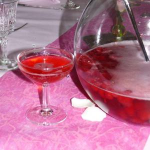 Soupe de champagne fraises et framboises