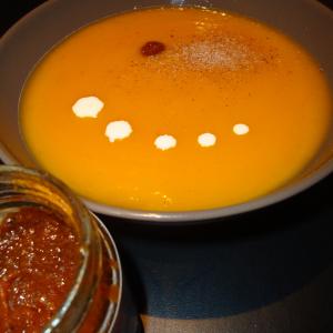 Soupe courge butternut - pate de curry rouge