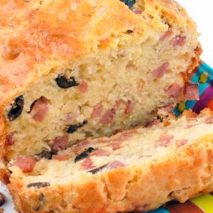 Cake aux lardons et olives