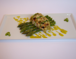 Recette Filet De Julienne En Croute D Amandes Asperges Vertes