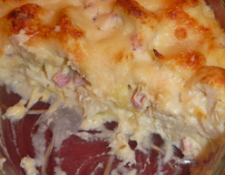 Gratin De Chou Fleur Au Jambon Et Gouda