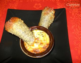 Recette Flan De Poireau A La Fourme Tuiles Aux Lentilles Vertes