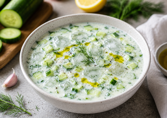 Oubliez le gaspacho : découvrez la soupe tzatziki glacée, la recette ultra-fraîche à préparer en 5 minutes sans aucune cuisson