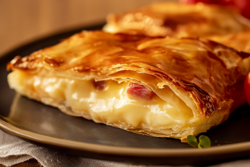 Feuilleté au jambon et au fromage