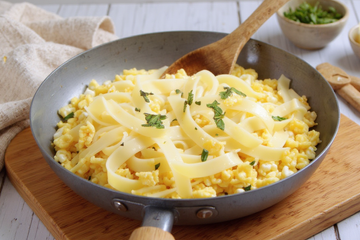 Pâtes aux œufs brouillés