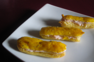 Mini éclairs saumon fumé, crème de citron - paulinelly