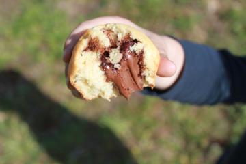 Muffins au chocolat blanc cœur de nutella - Jessica P.