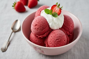 Sorbet à la fraise au Companion