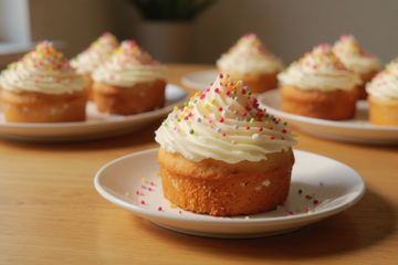 Cupcakes vanille, glaçage mascarpone