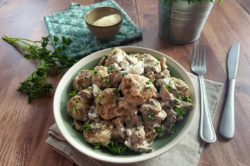 Polpette aux champignons (boulettes de viande aux champignons)