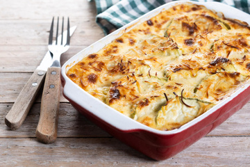Gratin de courgettes aux lardons