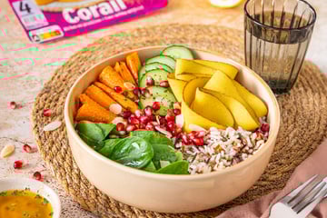 Bowl croquant aux tranches végé curry cumin