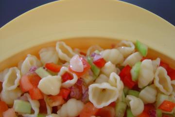 salade de pâtes aux crudités