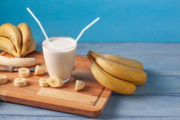 Milk shake à la banane et à la vanille
