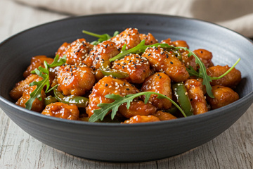 Wok de poulet au miel rapide