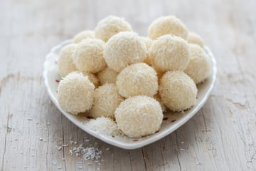 Truffes au chocolat blanc et noix de coco