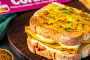 Croque-monsieur aux tranches végé curry cumin