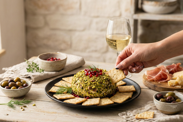 Fromage frais au saumon fumé et à la pistache