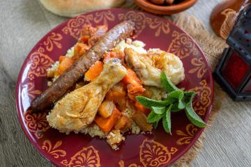Coucous au poulet et légumes surgelés