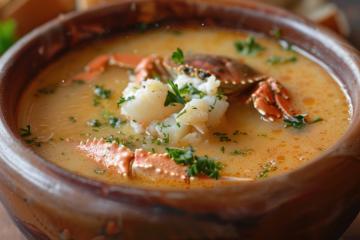 Potage au crabe et asperge (vietnamien)