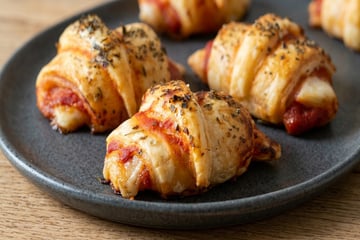 Croissants apéritifs façon pizza