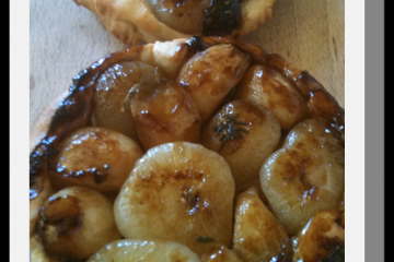 Tarte Tatin d'Ail aux petits oignons